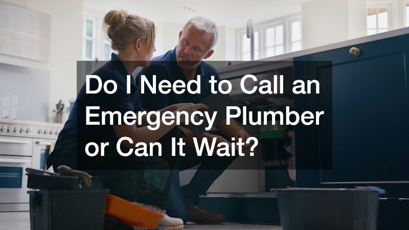 Do I Need to Call an Emergency Plumber or Can It Wait?